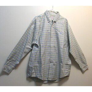 Brooks Brothers Mens Polo Plaid Button-Down Shirt Size L  Supima Cotton Non Iron
